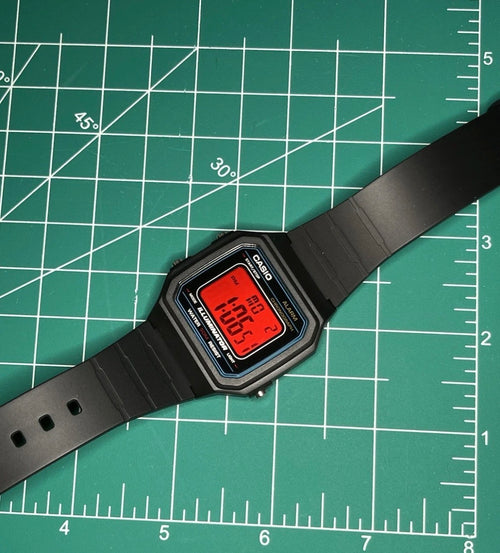 Casio W217H W/ Red Filter Mod