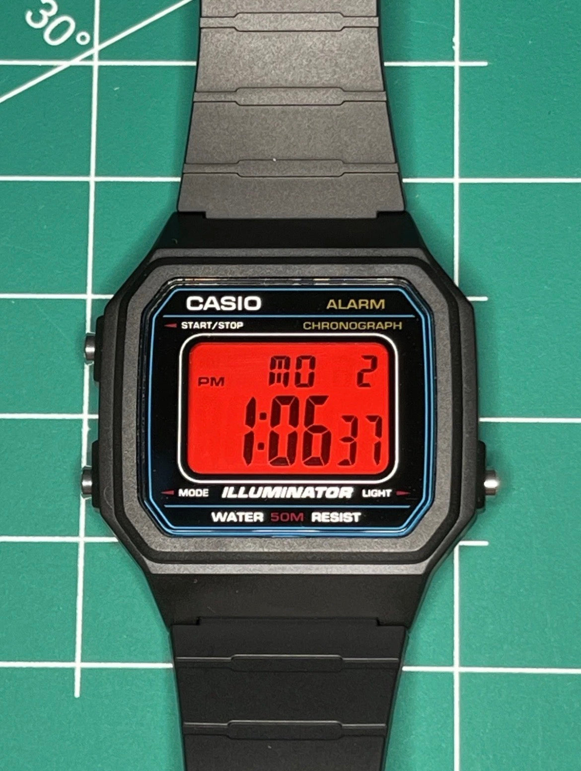 Casio W217H W/ Red Filter Mod