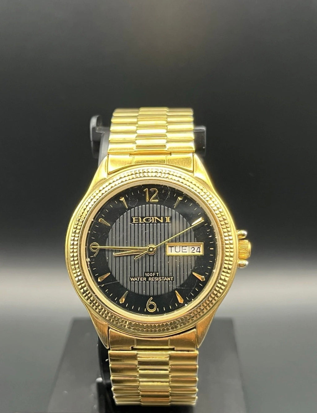 Elgin Gold Tone Day/Date Men’s Watch